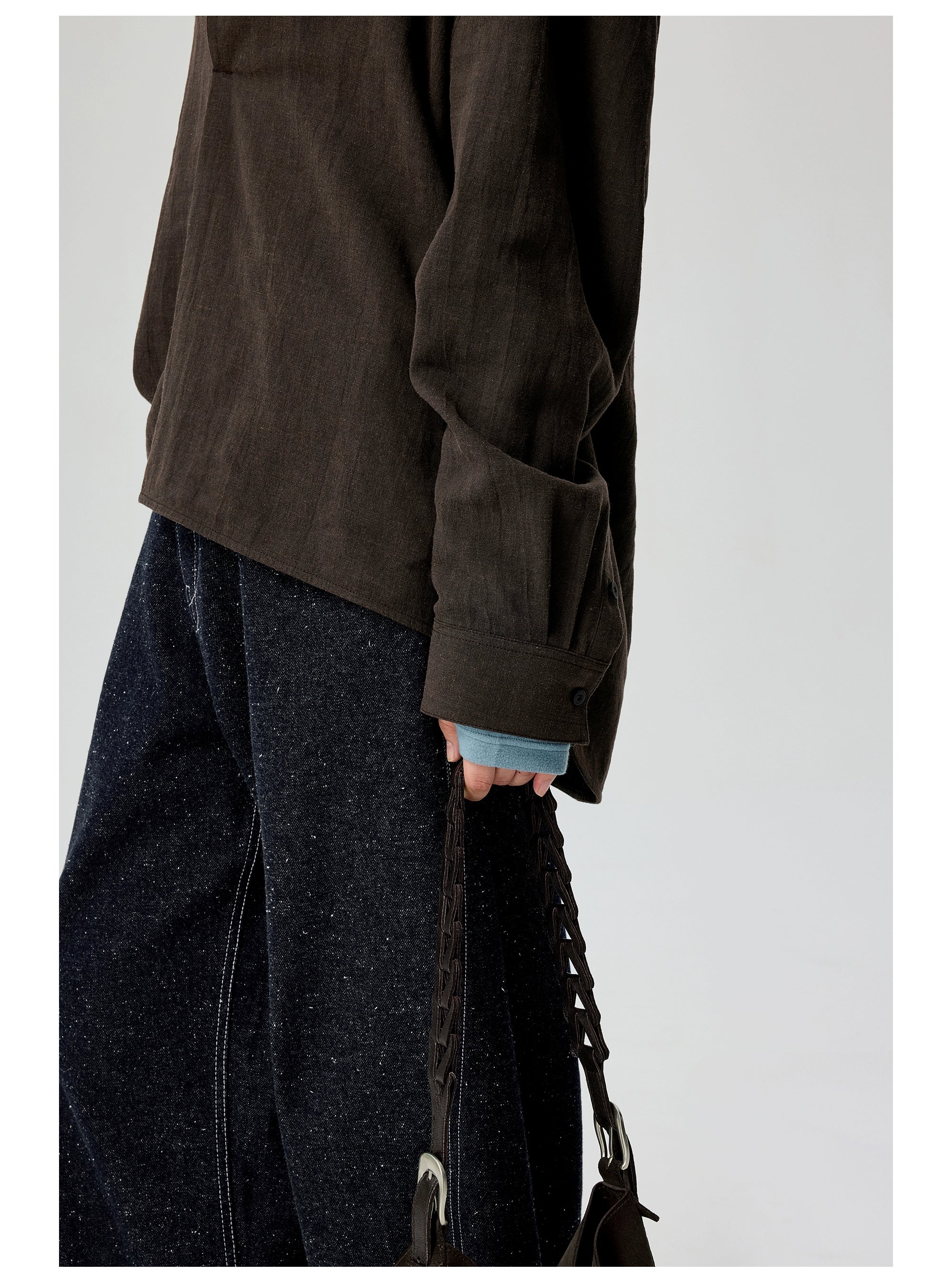 Relaxed Linen Collared Blouse