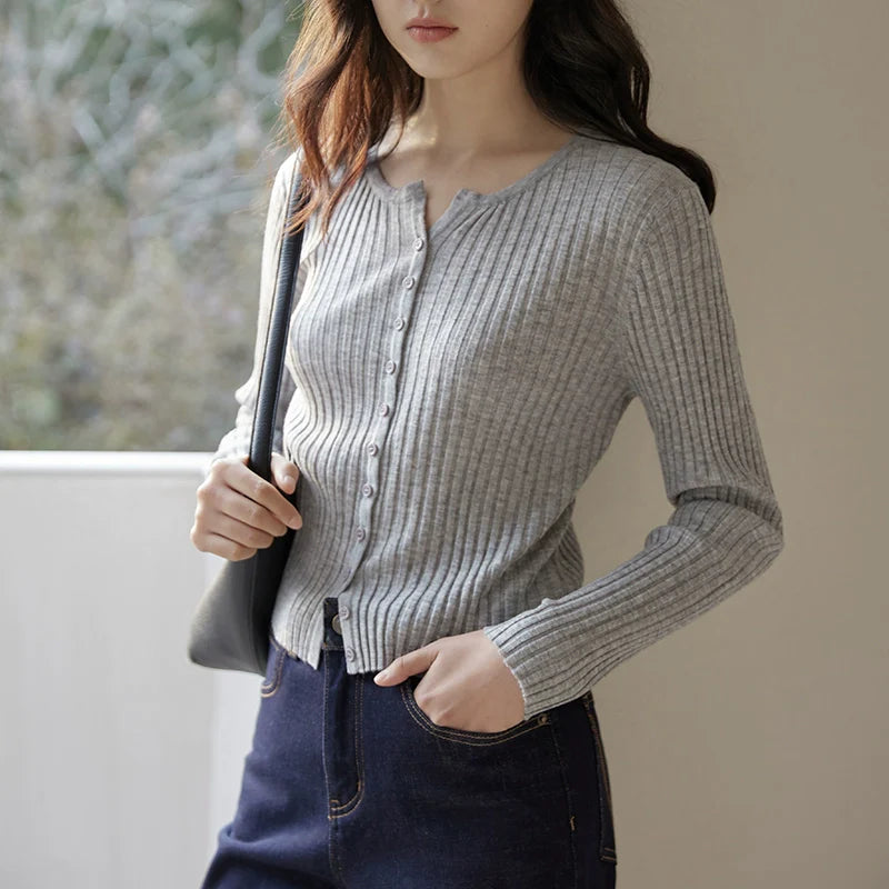 Ribbed Knit Cardigan