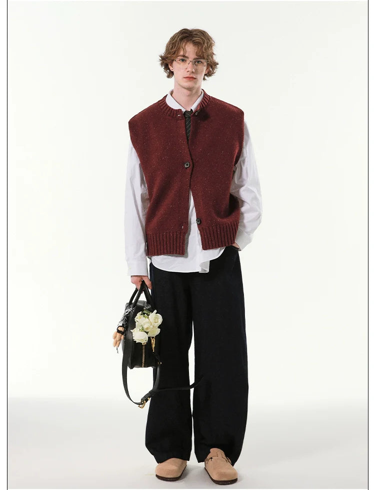 Knit Vest with White Button-Down