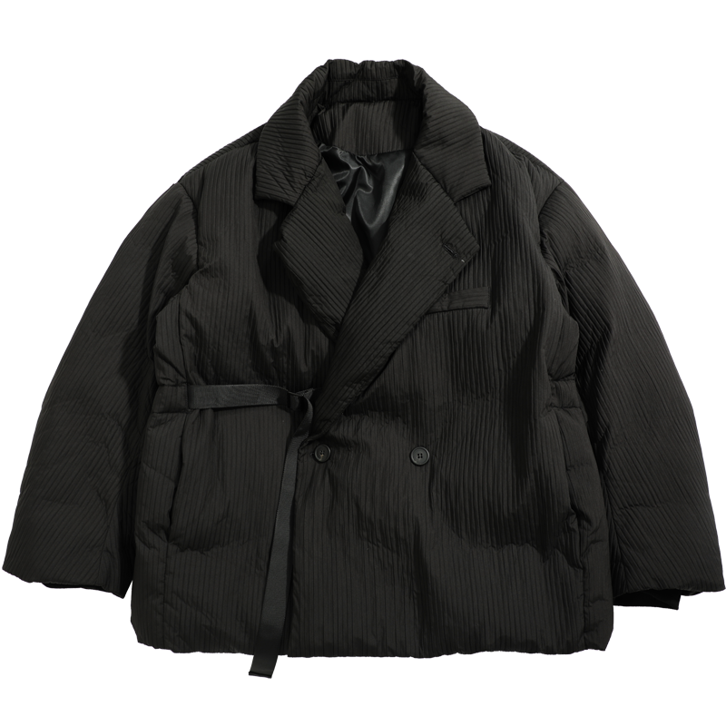 Asymmetrical Quilted Down Blazer