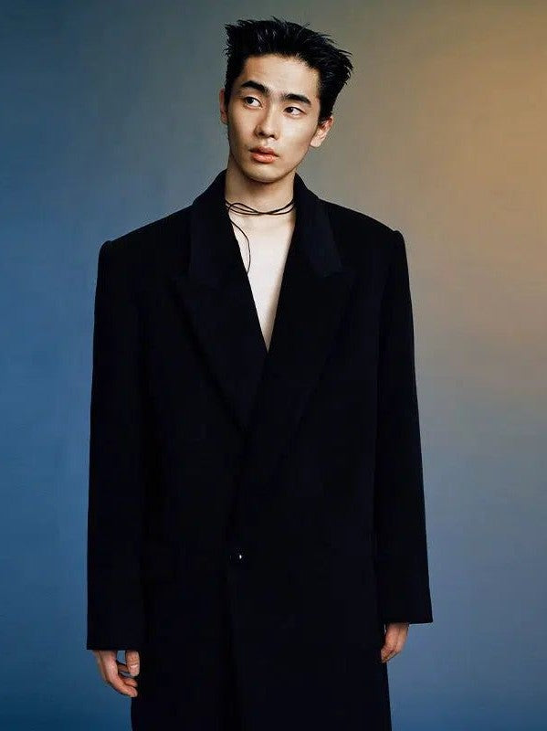 Wool Peak Lapel Coat