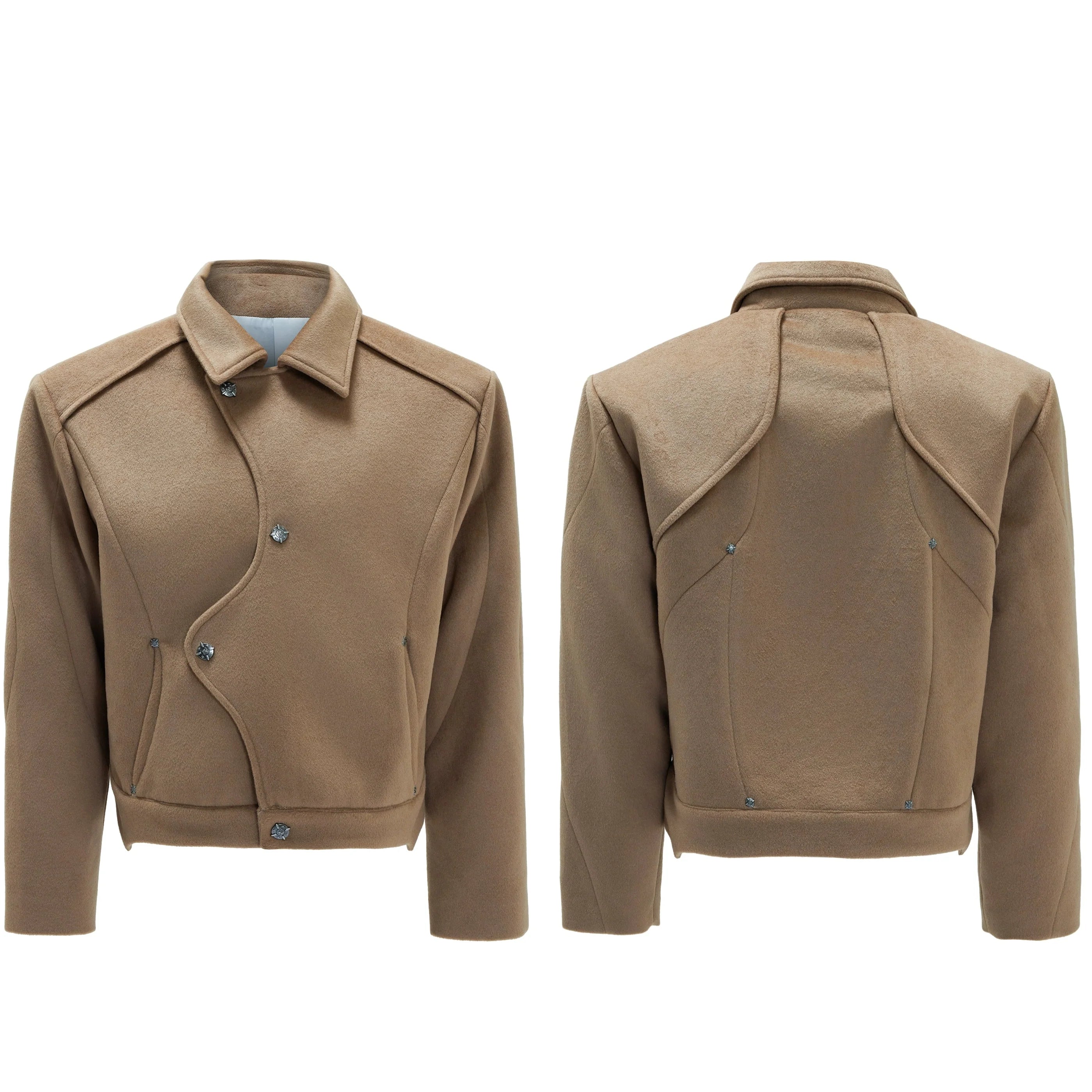 Sculpted Wave Wool Jacket