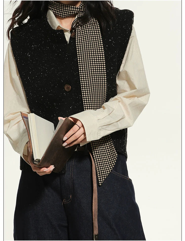 Knit Vest with White Button-Down