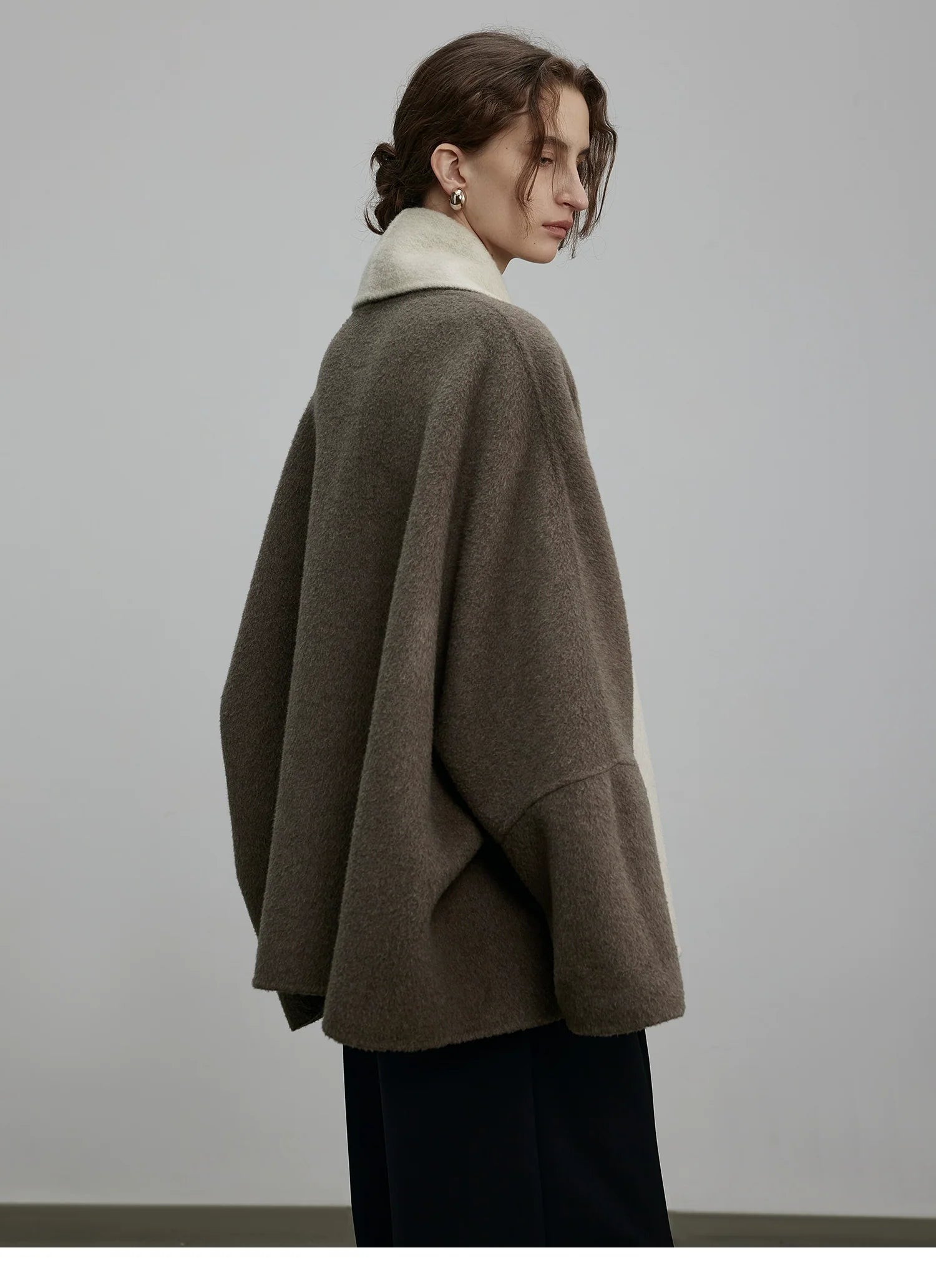 Two-Tone Reversible Wool Cardigan