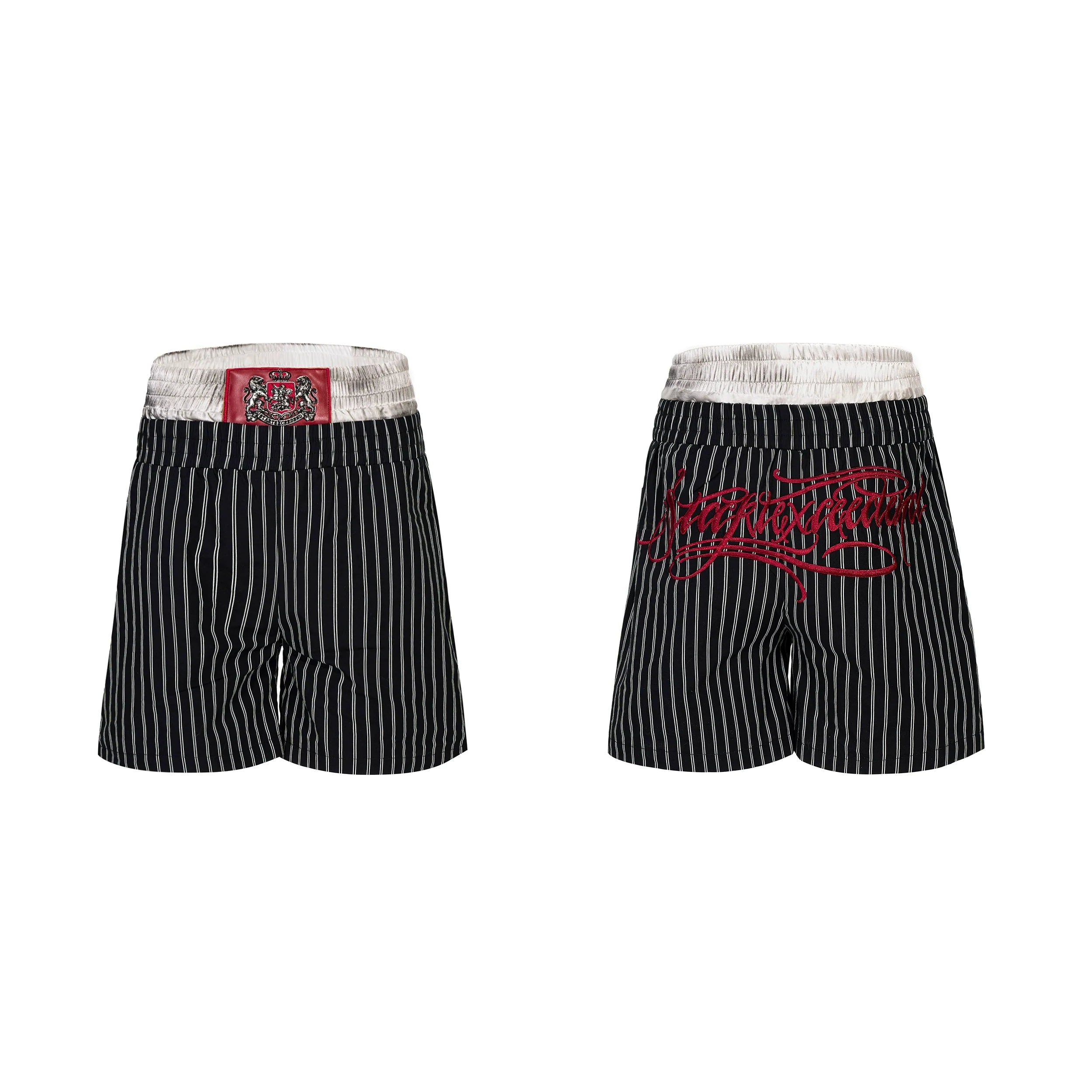 Pinstripe Royale Crest Boxer Shorts
