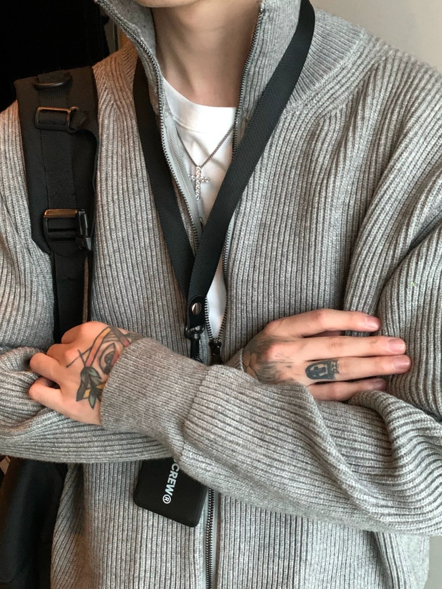 Ribbed Full-Zip Cardigan Sweater