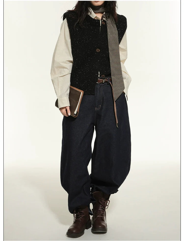 Knit Vest with White Button-Down