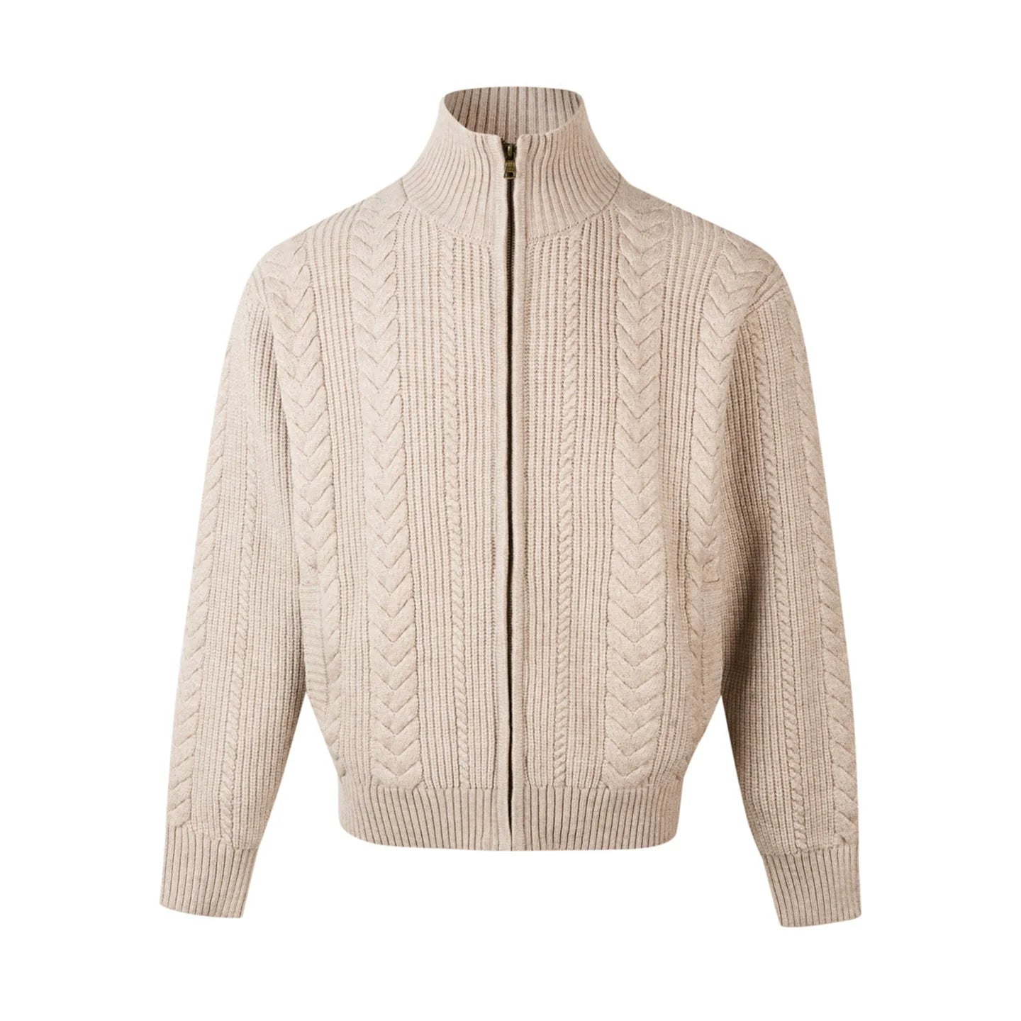 Heritage Weave Zip Cardigan