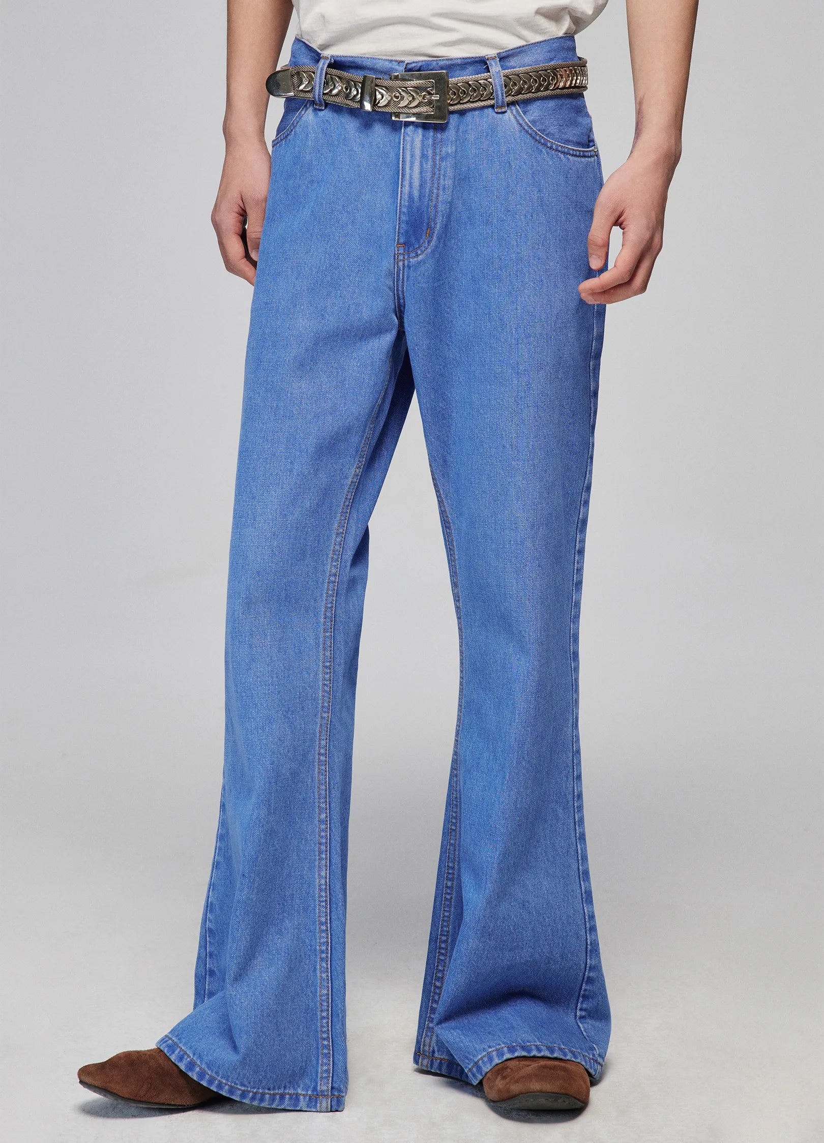 High-Rise Flared Denim Jeans
