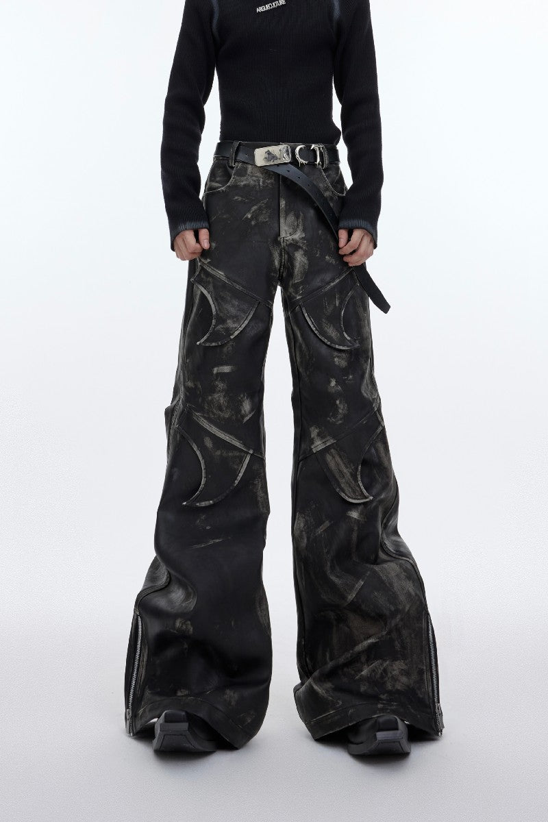 Vintage Embroidered Leather Pants