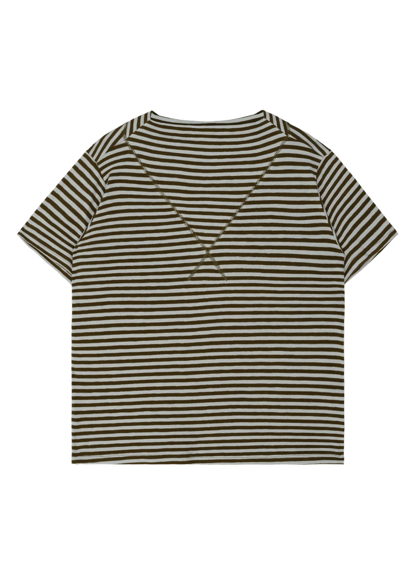 Wide Neck Striped T-shirt