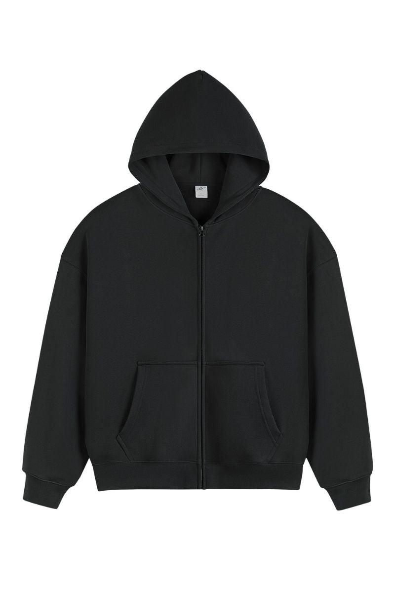 Zip-Up Hoodie In Heavy Weight Fabric