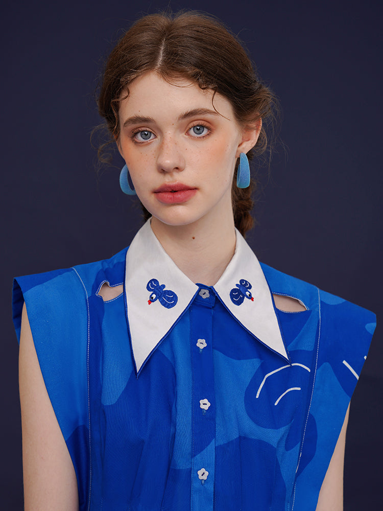 Whimsical Blue Bird Dress