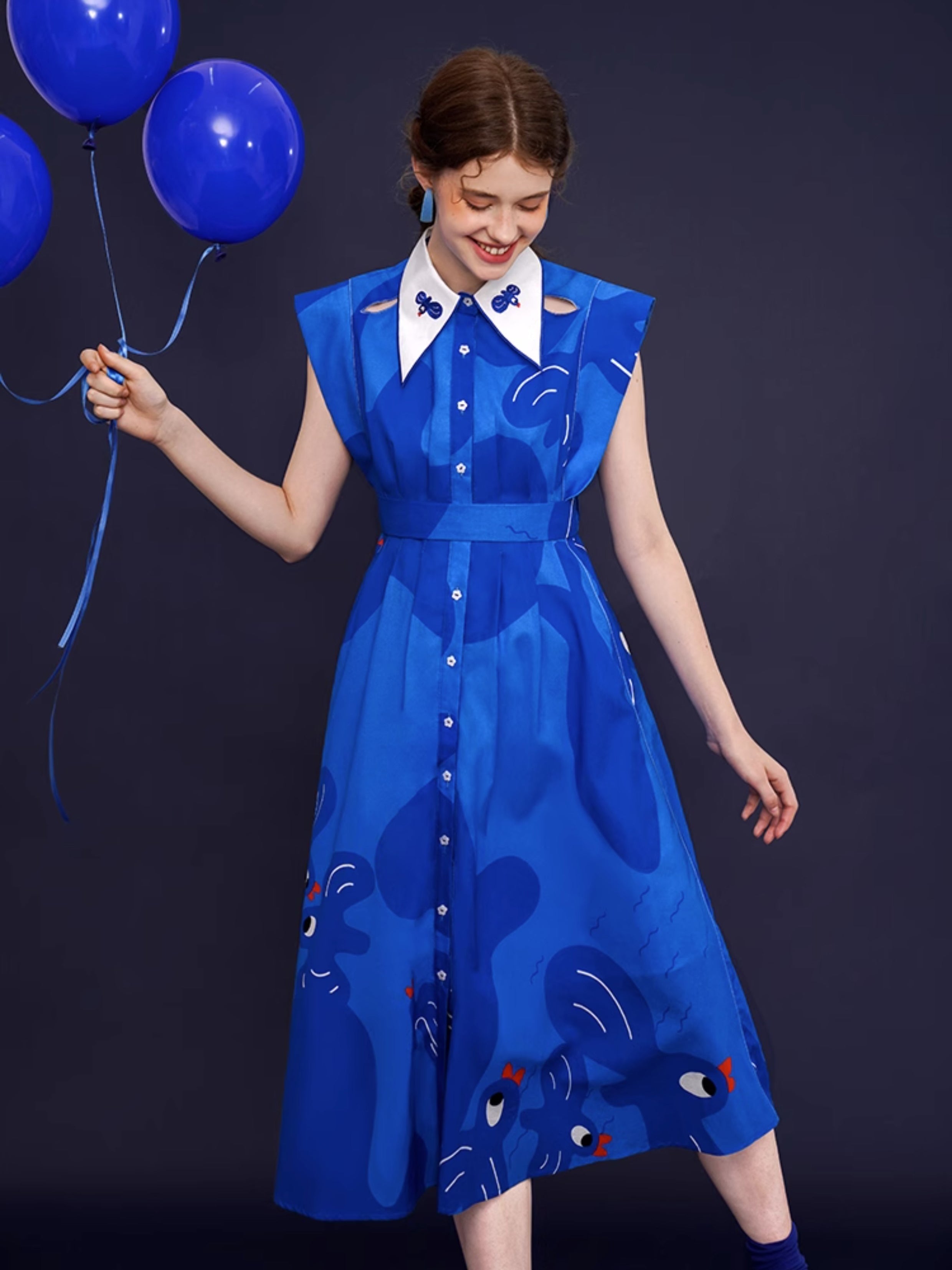 Whimsical Blue Bird Dress