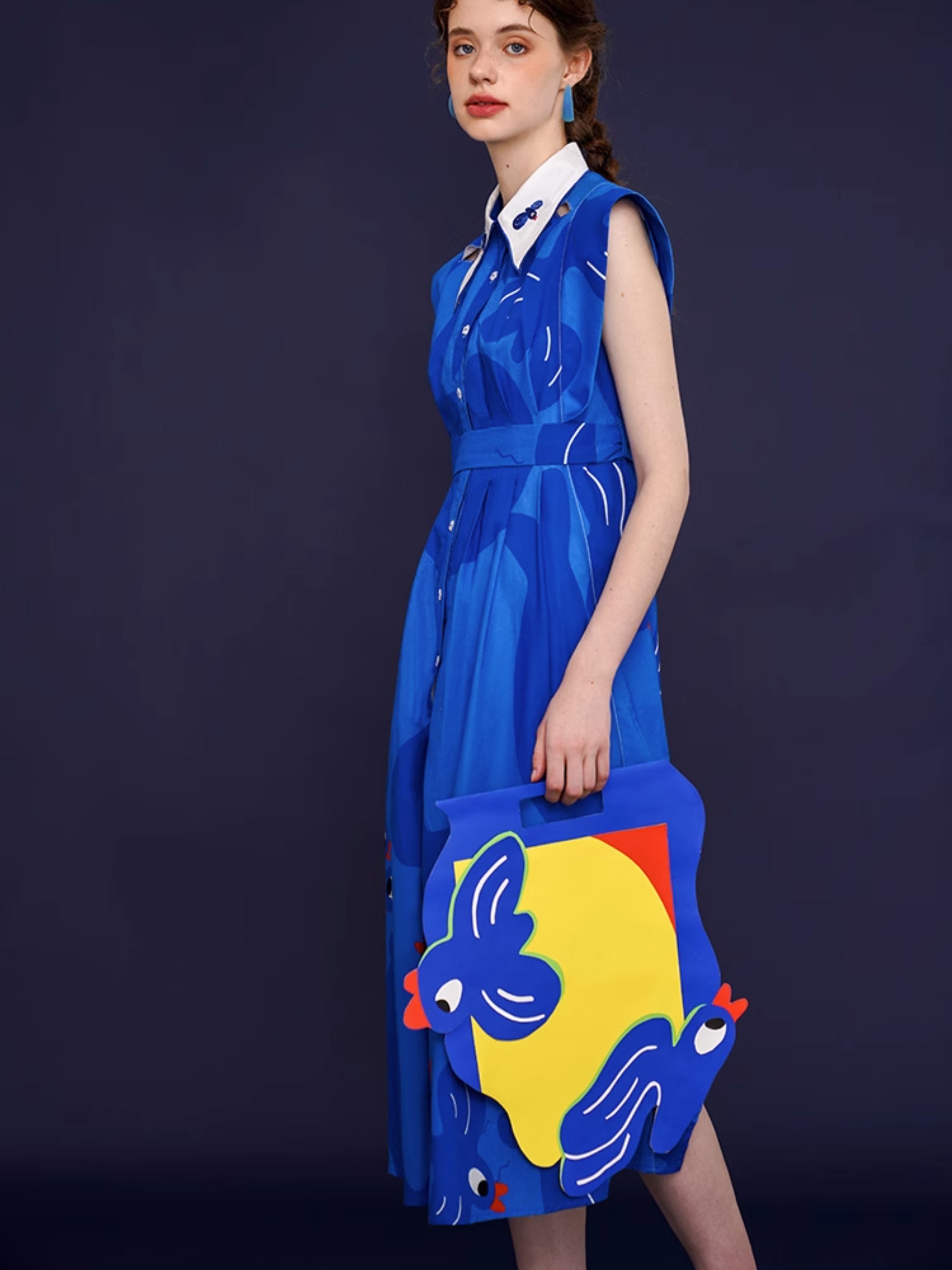 Whimsical Blue Bird Dress