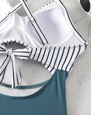 One-piece Hollow Back Strap Swimsuit