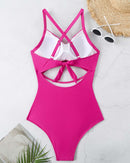 One-piece Hollow Back Strap Swimsuit