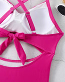 One-piece Hollow Back Strap Swimsuit