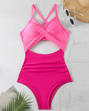 One-piece Hollow Back Strap Swimsuit