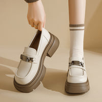 Agsdon Metal Buckle Loafers