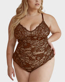 Firm Control Lace Thong Bodysuit