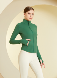 Velvet Stand Collar Sports Jacket