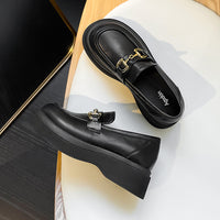Leather Loafers With Chain