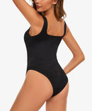 Ribbed Sleeveless Square Neck Tank Tops Bodysuits
