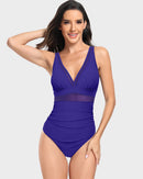Sexy Mesh Tummy Control One Piece Swimsuit