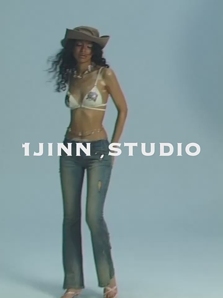 1Jinn Denim Vintage Washed Straight-Leg Jeans