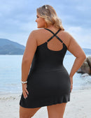 Womens Plus Size Tummy Control Swimdress