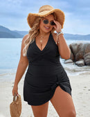 Womens Plus Size Tummy Control Swimdress