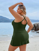 Womens Plus Size Tummy Control Swimdress