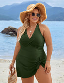 Womens Plus Size Tummy Control Swimdress