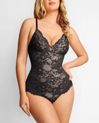 Firm Control Lace Thong Bodysuit