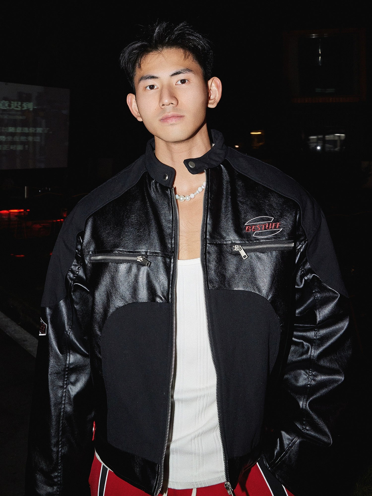 Racing Winter Collar Zipper Jacket