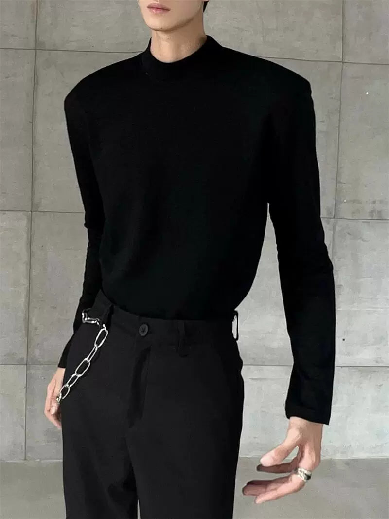 Structured Mock Neck Sweater
