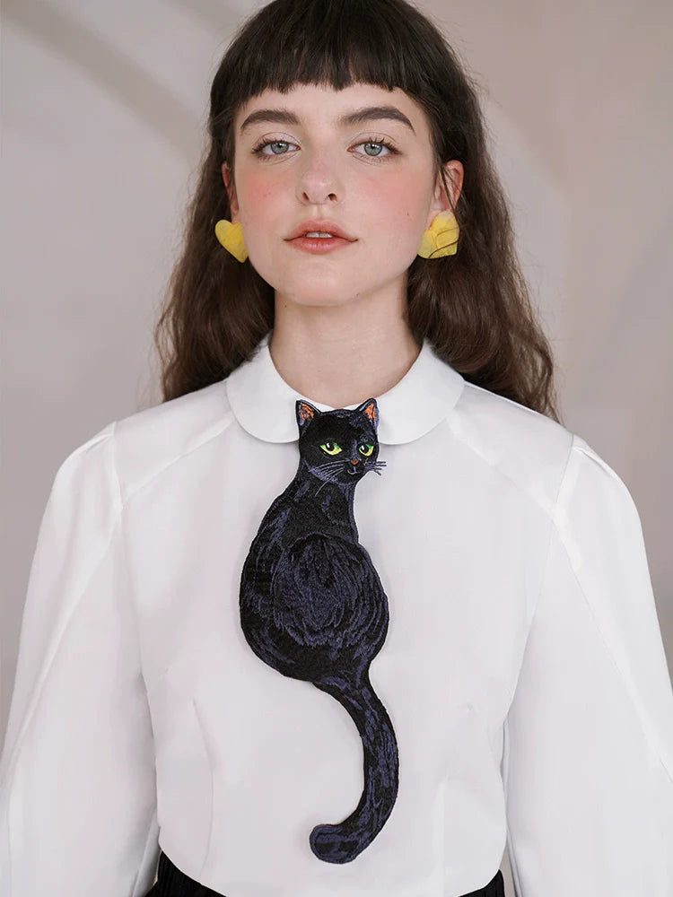 Black Cat Shaped Novelty Tie
