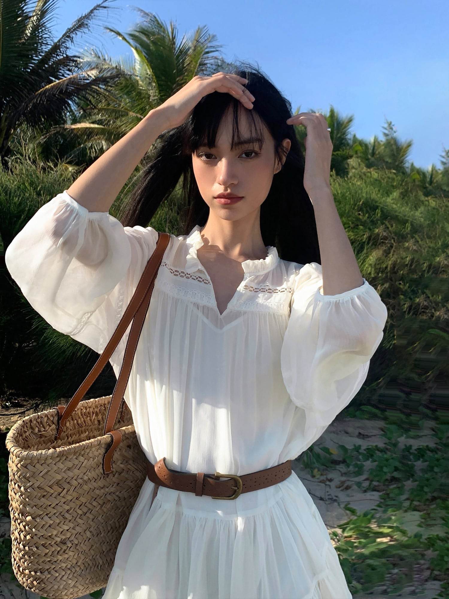 Summer French Style White Shirt Dress