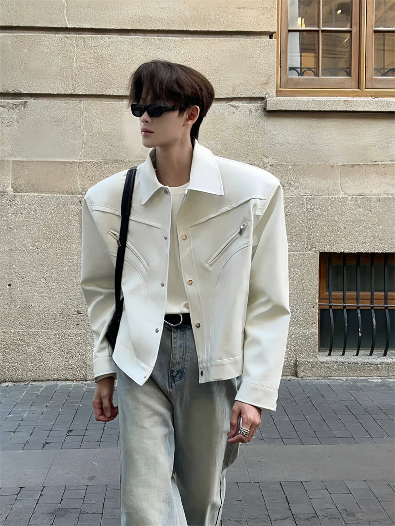 Wide Shoulder Denim Jacket