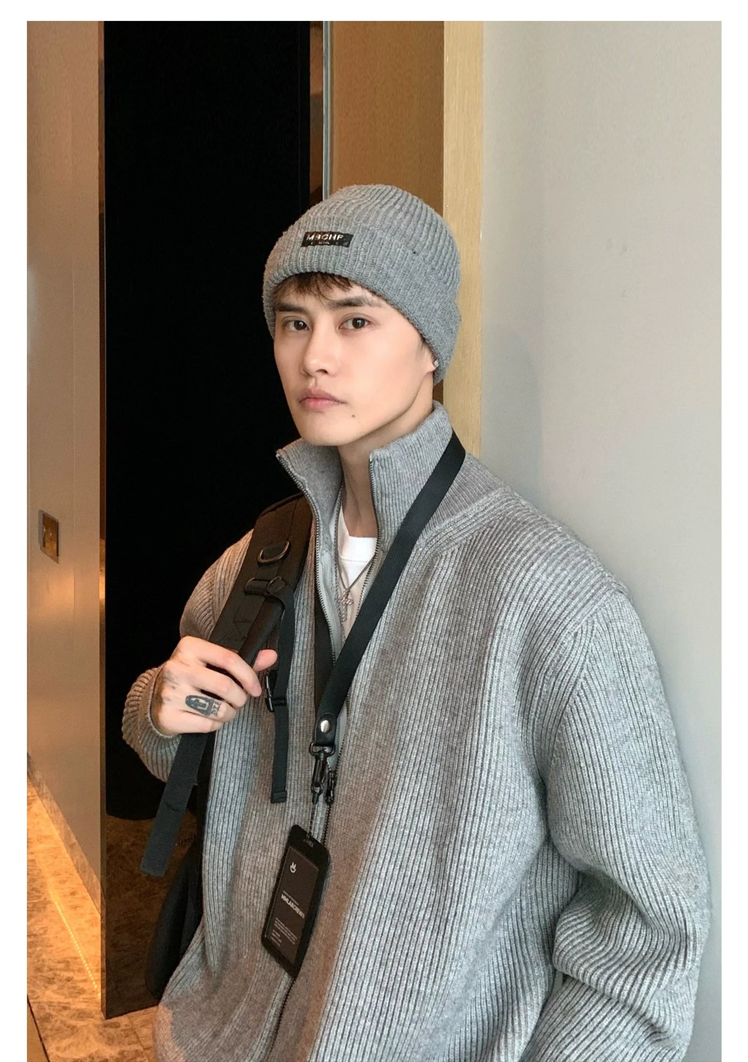 Ribbed Full-Zip Cardigan Sweater