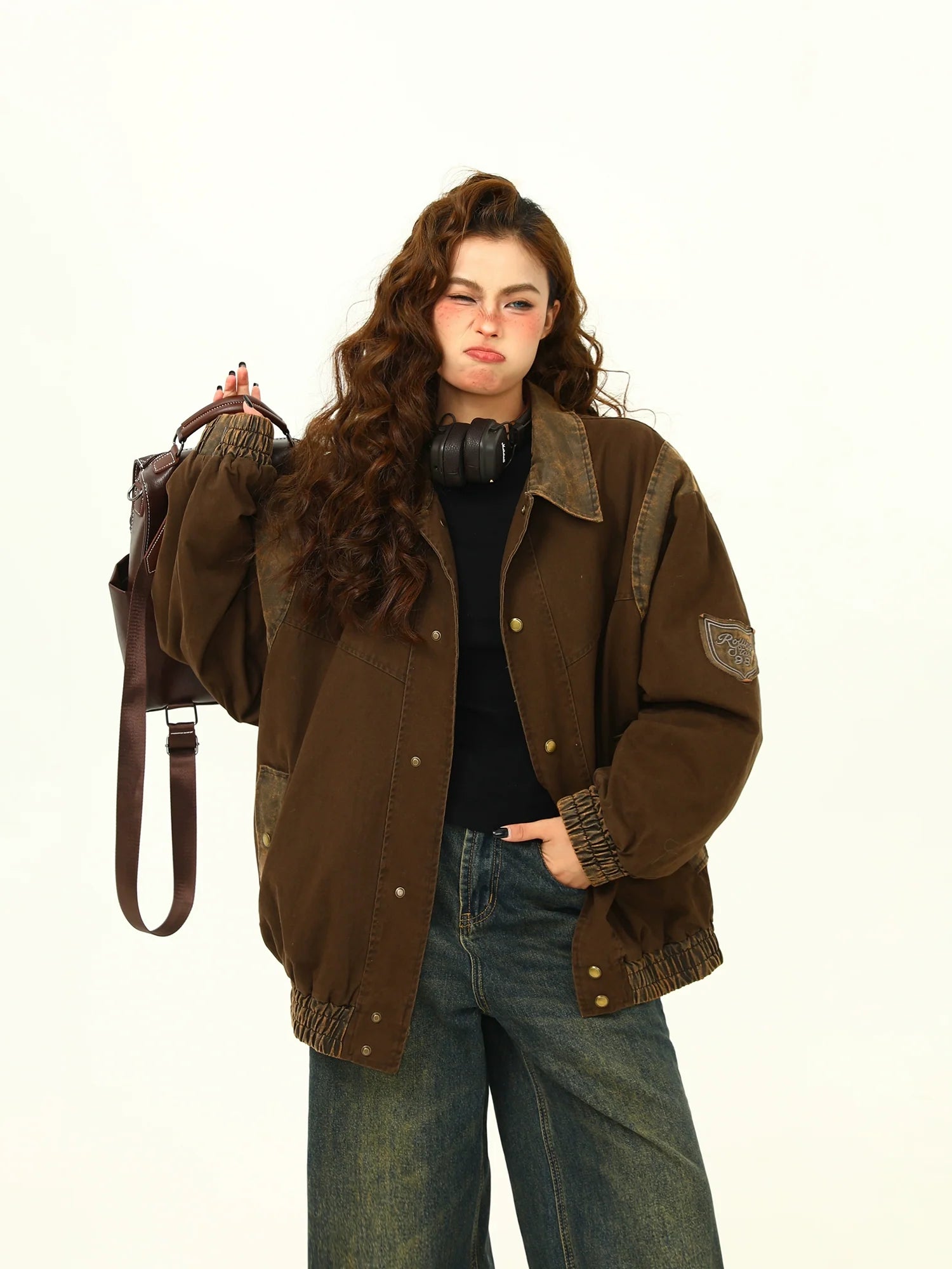 Vintage Brown Varsity Jacket