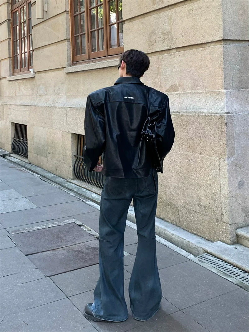 Wide Shoulder Denim Jacket