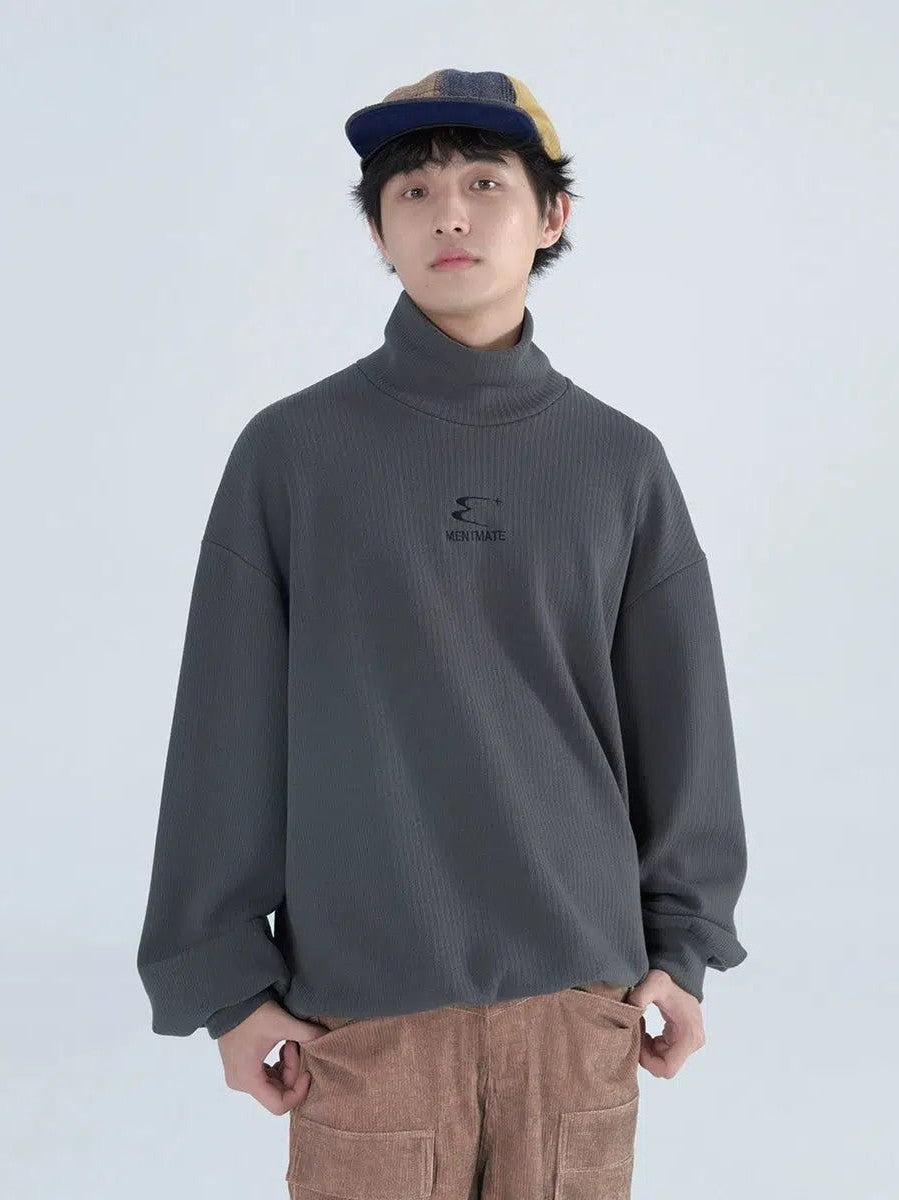 Relaxed Fit Mockneck Sweatshirt
