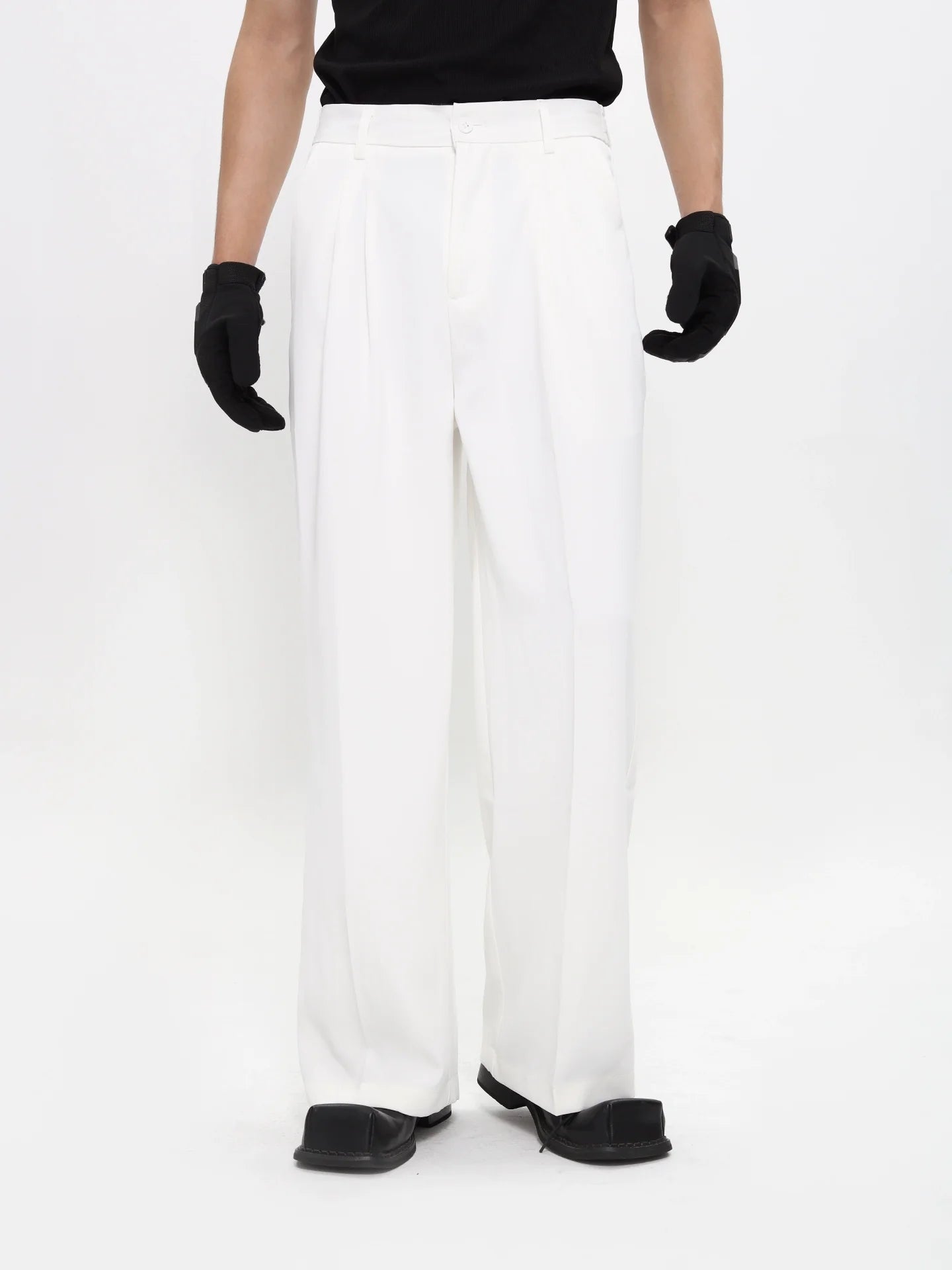 Wide-Leg Dress Trousers