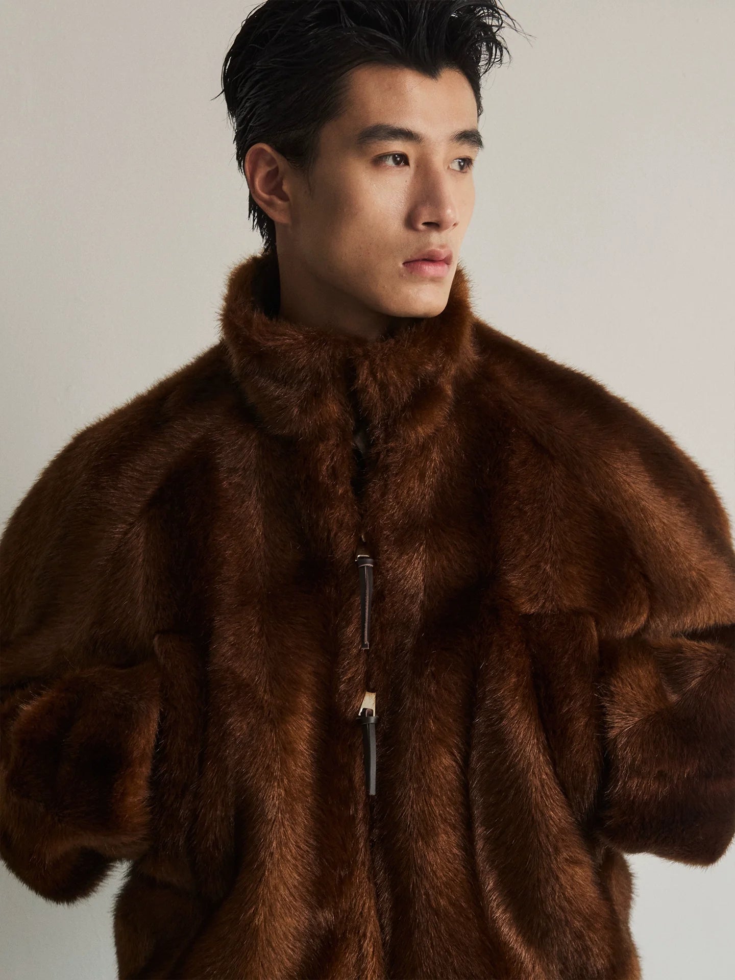 VelvetPelt Oversized Faux Fur Jacket