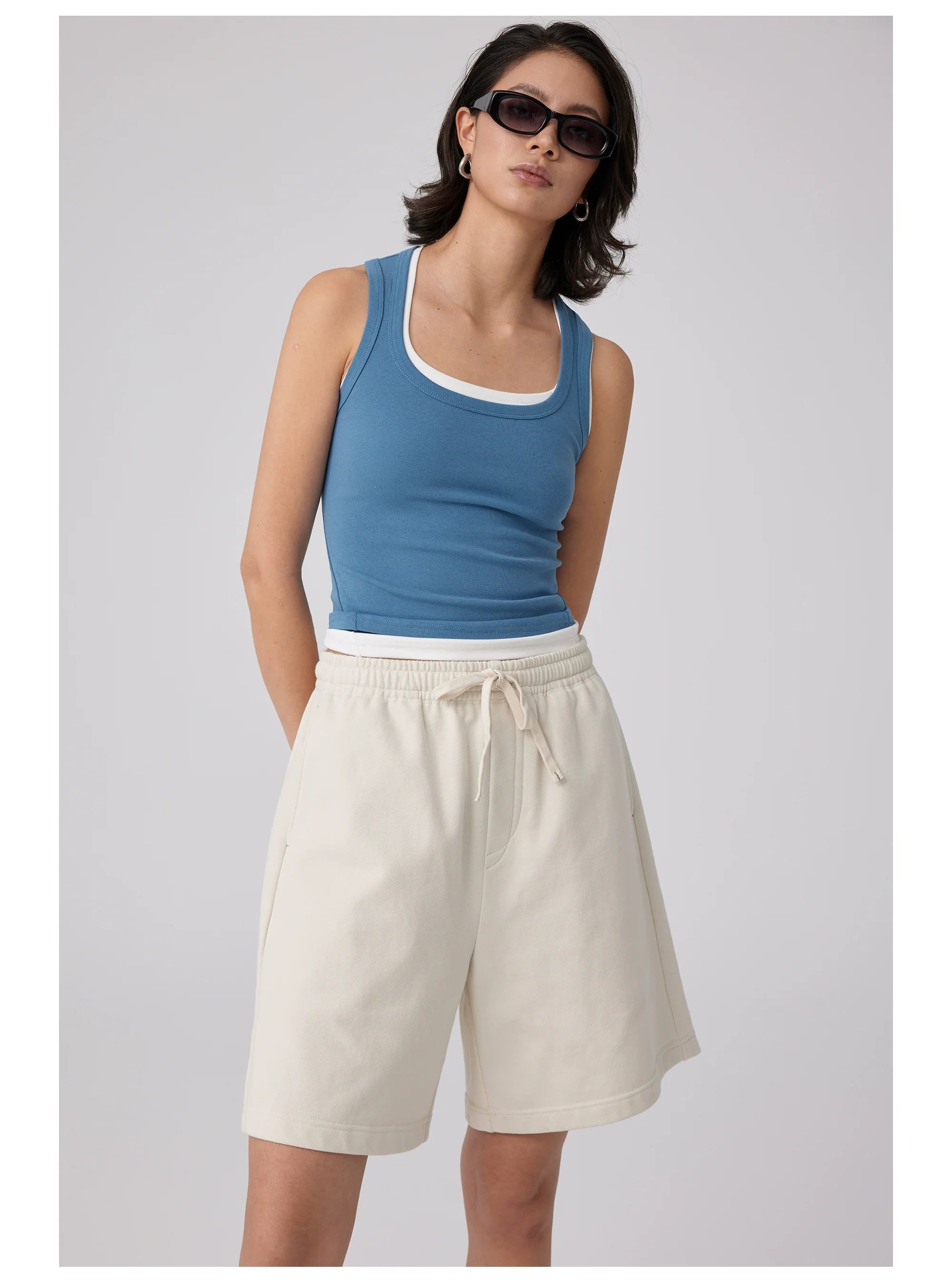 Unisex Casual Drawstring Lounge Shorts