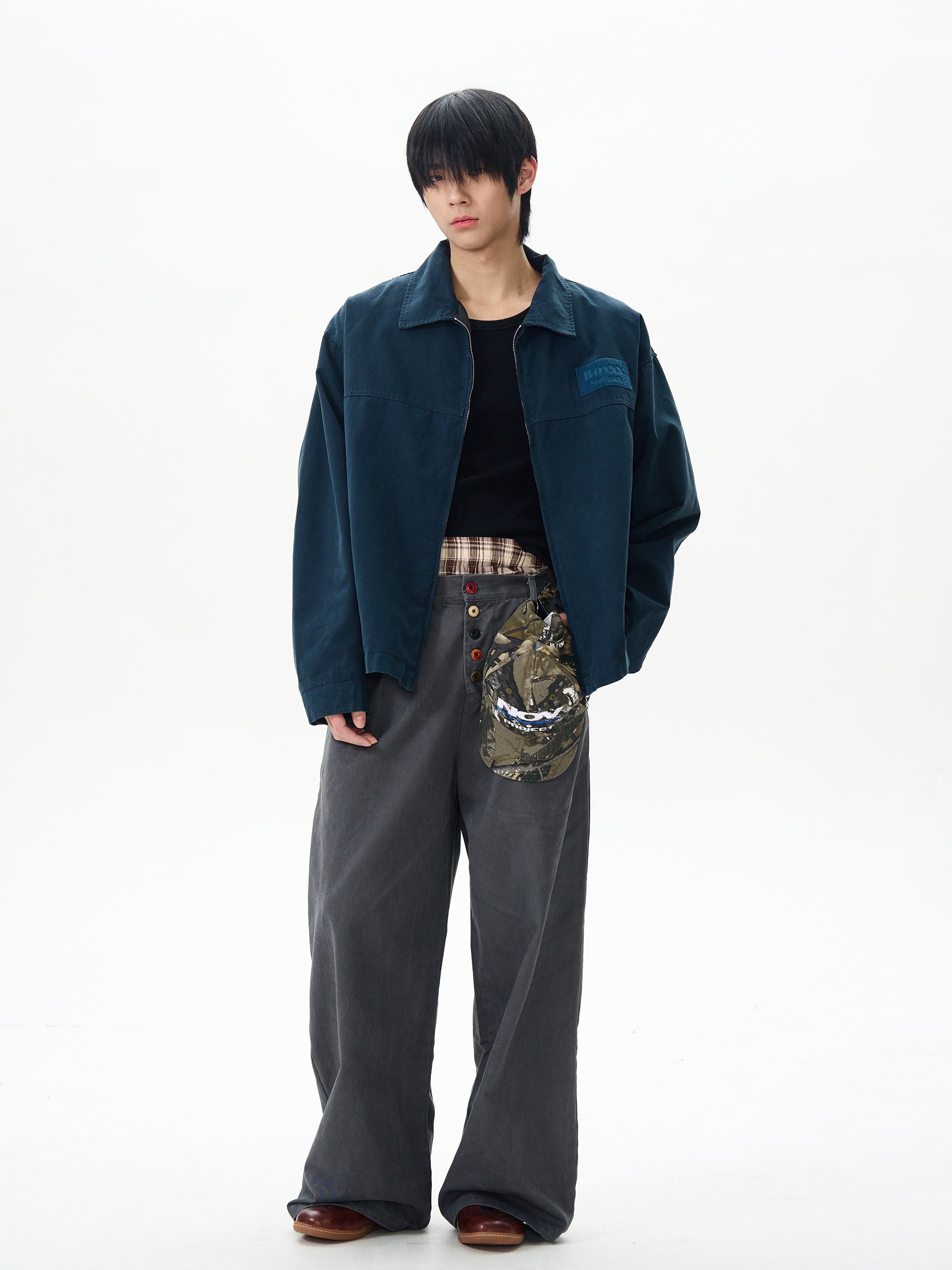 Wide Brown Oversized Combat Trousers