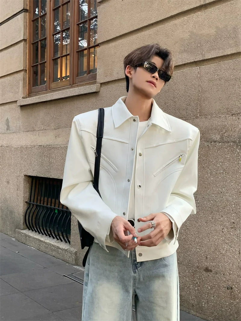 Wide Shoulder Denim Jacket