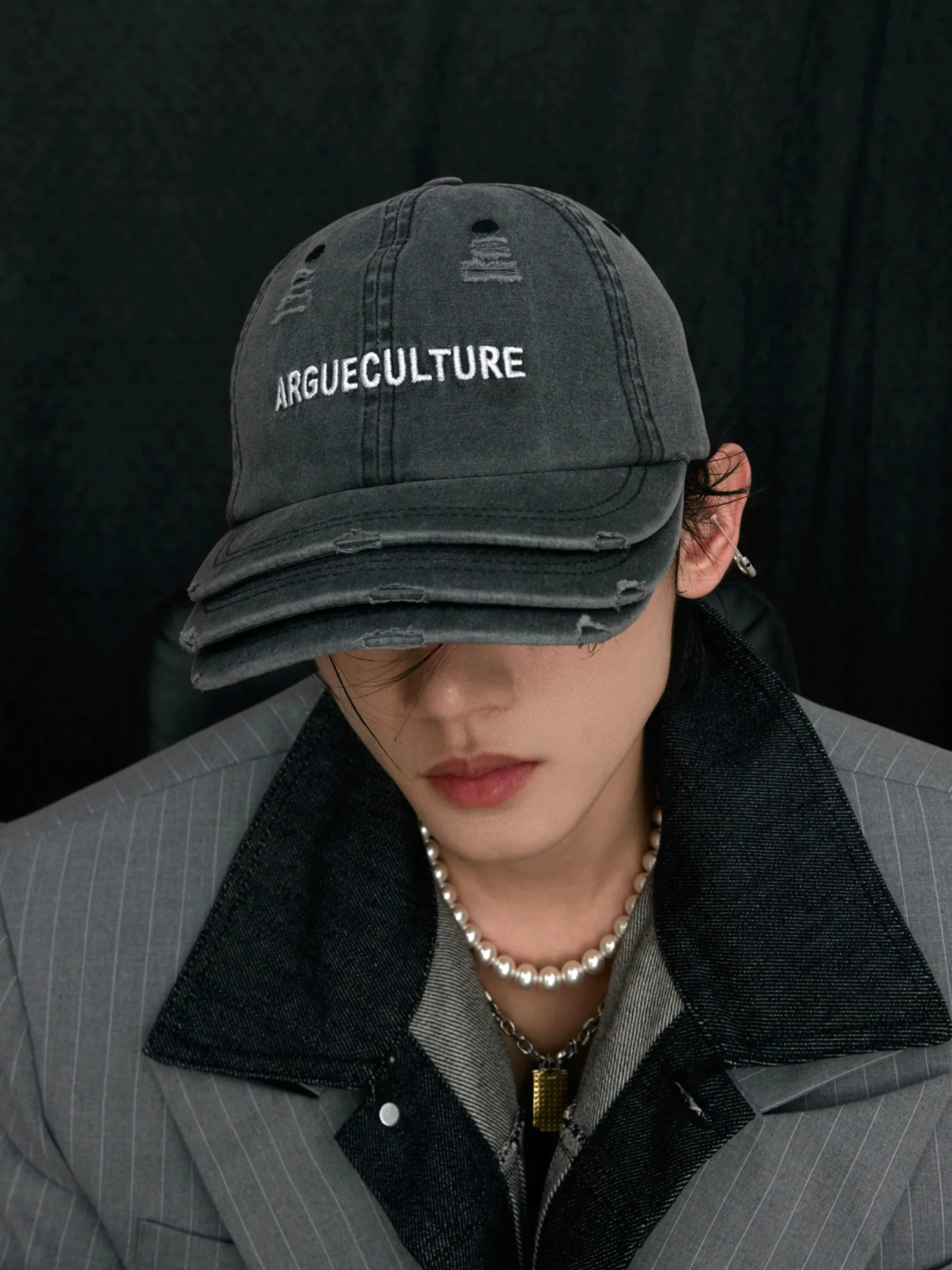 "Culture" Black Cotton Baseball Dad Cap